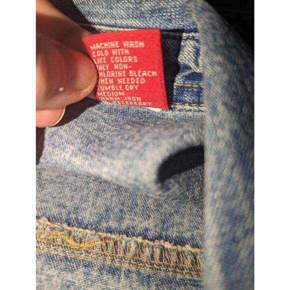 Gap Jean Dress Sleeveless Trucker Style Top Button Front Cotton Vintage 90's - Picture 5 of 6